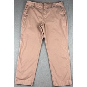 GAP Downtown Khaki Pants Women's Size 16 Pink Stretch Chino Ankle Casual